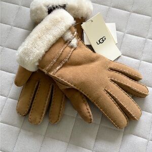 UGG Tan Shearling Gloves
